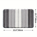Lumiére Striped Absorbent Bath Mat
