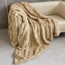 Soft Mocha Faux Fur Blanket