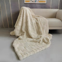 Soft Mocha Faux Fur Blanket