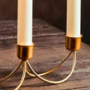 Gilded Trio Iron Candle Holder