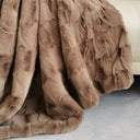Soft Mocha Faux Fur Blanket