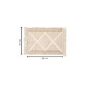 Beige Textured Fringe Tassel Rug