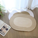Boho Braided Hemp Oval Rug