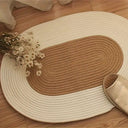 Boho Braided Hemp Oval Rug