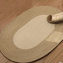 Boho Braided Hemp Oval Rug