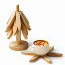 Foldable Wooden Trivets | 3 Pcs Set