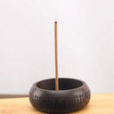 Round Solid Wood Incense Stick Holder