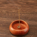 Round Solid Wood Incense Stick Holder