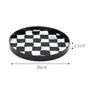 Round Checkerboard Storage Tray